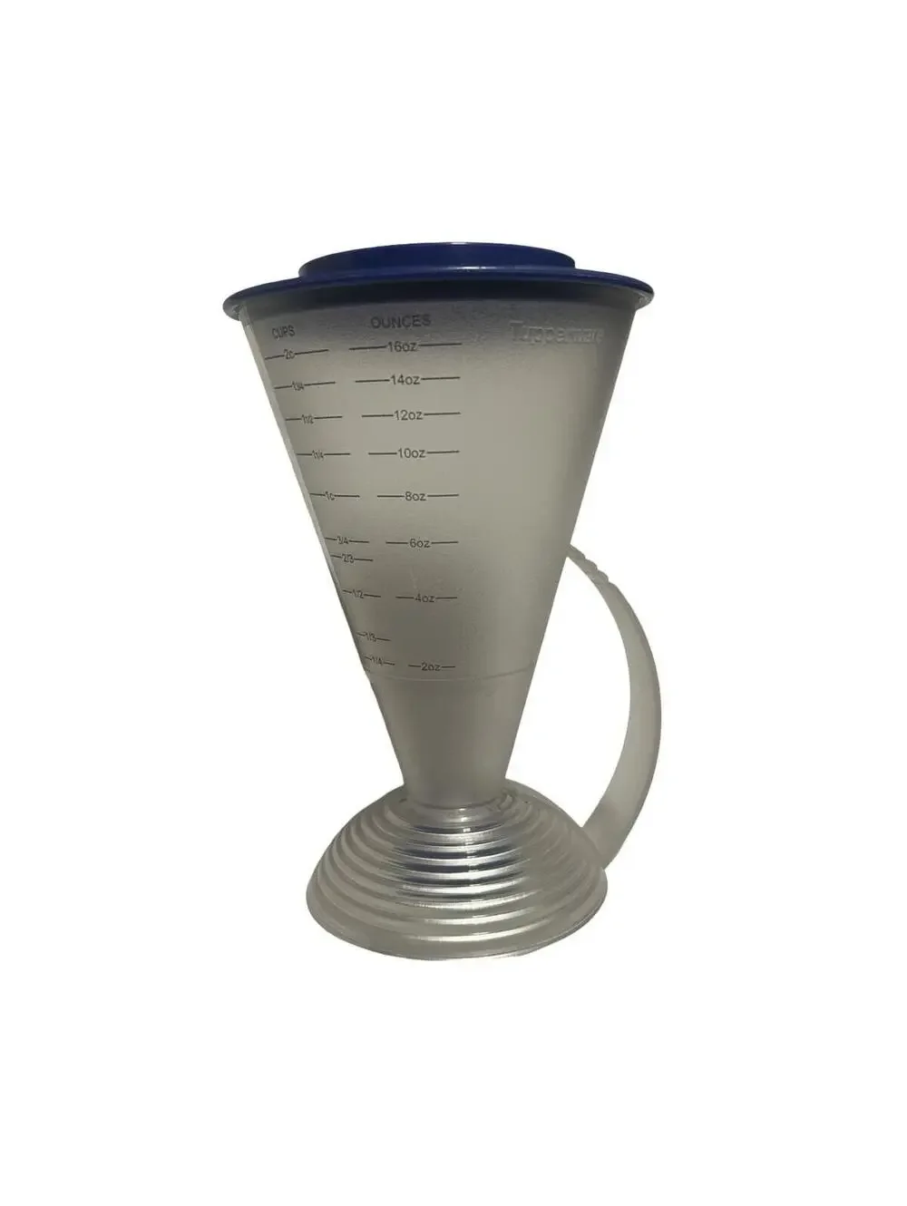 Vintage Tupperware Batter Dispenser Measuring Mixer‎ 2 Cup 16 Oz Blue